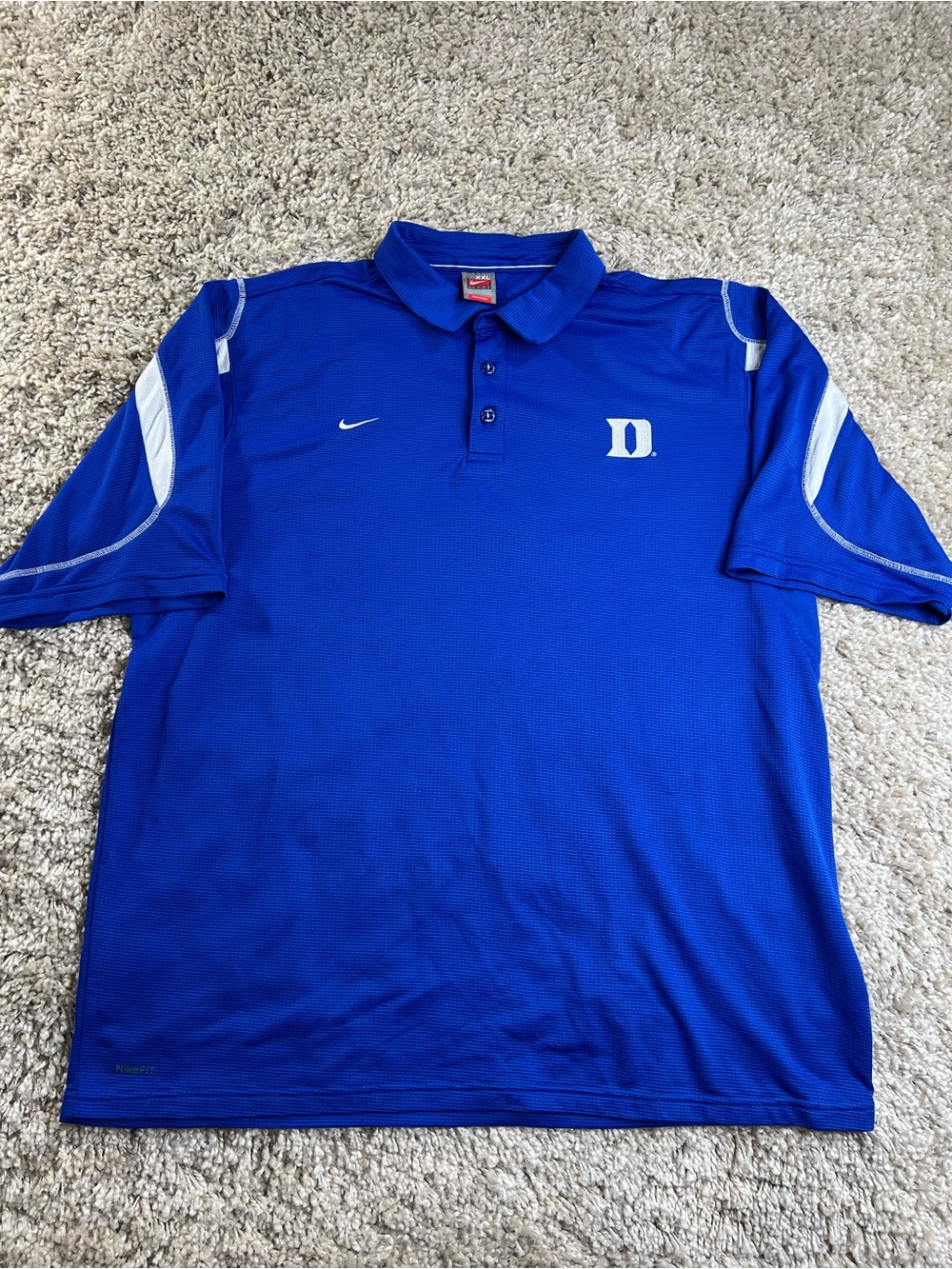 Vintage Nike fit dry Duke University Royal Blue Short-Sleeve Polo with